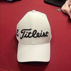 Titleist White and Black Logo Cap